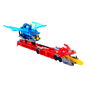 Hot Wheels Dragón Transportador JBM72 con ataque doble, Mattel. Juguete de pista de carreras con dragones para niños +4 años.