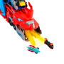 Hot Wheels Dragón Transportador JBM72 con ataque doble, Mattel. Juguete de pista de carreras con dragones para niños +4 años.