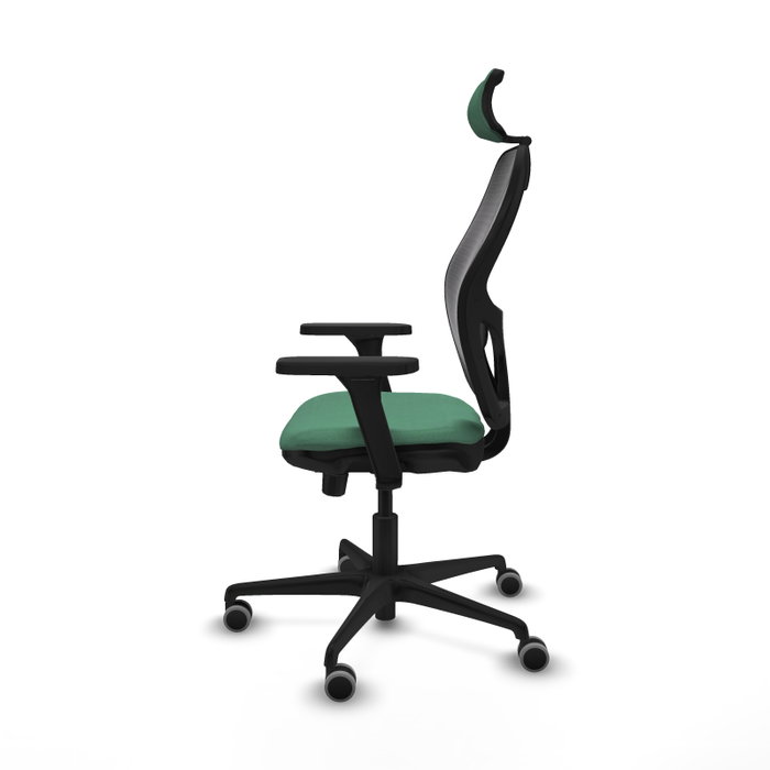 PIQUERAS Y CRESPO Silla de oficina Jorquera con mecanismo Sincro/Traslack Verde esmeralda