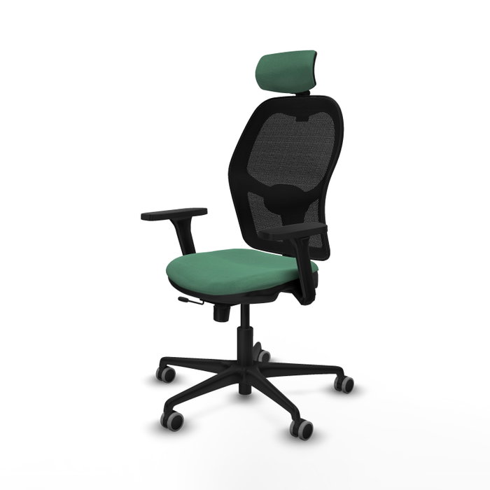 PIQUERAS Y CRESPO Silla de oficina Jorquera con mecanismo Sincro/Traslack Verde esmeralda