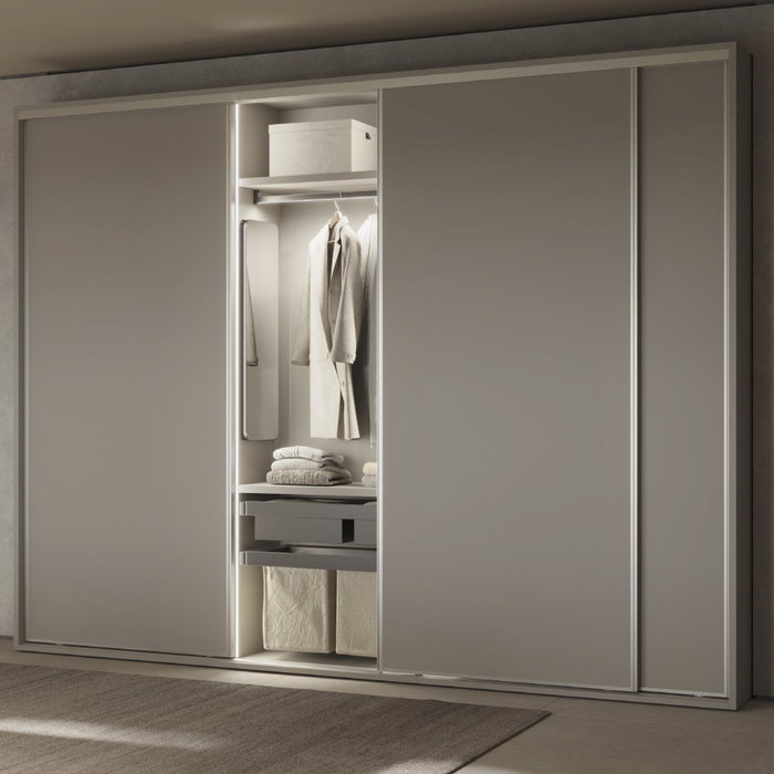 Emuca Cesto de ropa Quartz Titanio y Beige