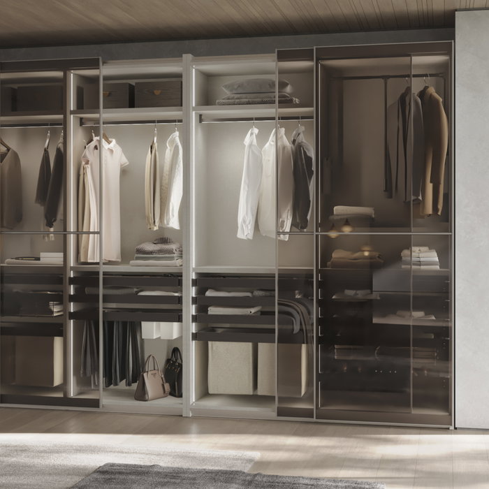 Emuca Cesto de ropa Quartz Titanio y Beige