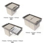 Emuca Cesto de ropa Quartz Titanio y Beige
