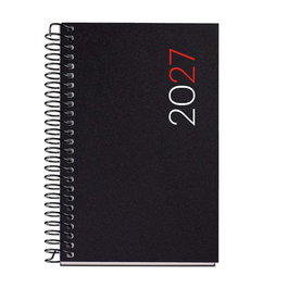 MIQUELRIUS Agenda Anual 2027 Basic City Espiral Tapa PP Caddy Negro 80x120 mm