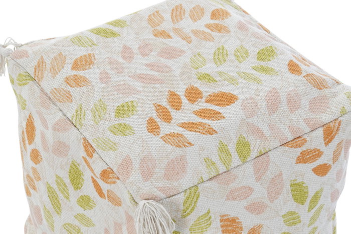 DKD Home Decor Cojin Suelo Shabby Multicolor Beige Algodon Polyester 40 x 40 x 40 cm