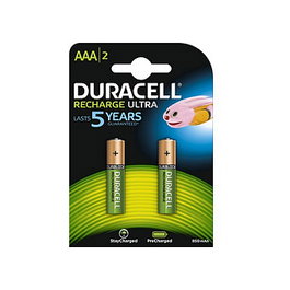 Duracell StayCharged Pilas Recargables AAA, Pack de 2 unidades