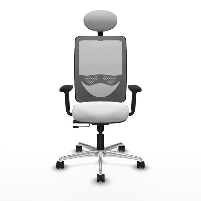 PIQUERAS Y CRESPO Silla de oficina Zulema con mecanismo Sincro/Traslack, Blanco y Gris PIQUERAS Y CRESPO Silla de oficina Zulema con mecanismo Sincro/Traslack, Blanco y Gris