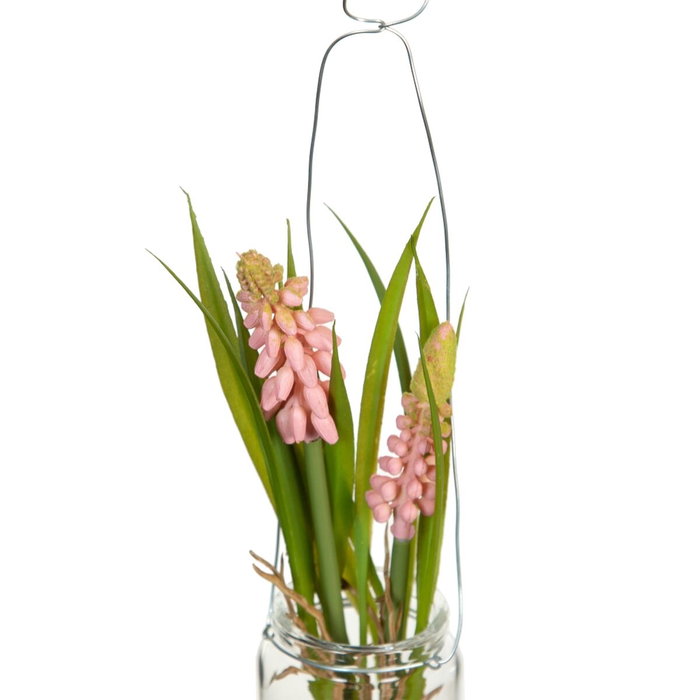 Ixia Planta Jacinto Rosa Artificial 7 x 7 x 18 cm