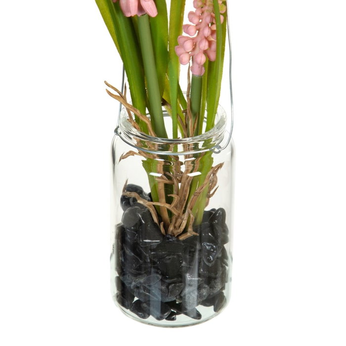 Ixia Planta Jacinto Rosa Artificial 7 x 7 x 18 cm