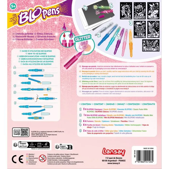 Lansay Blopens Criaturas Brillantes - Juego de Dibujo y Colorear para Niños Mayores de 5 Años (LAN3181860241264)