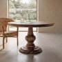 Ixia Mesa de Comedor de Madera de Mango 120 x 120 x 77 cm