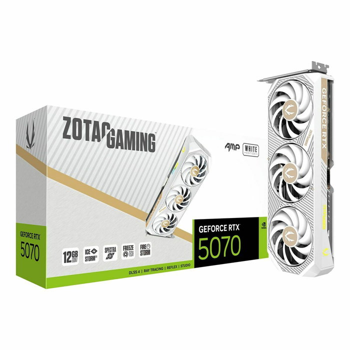 Zotac GAMING GeForce RTX 5070 AMP 12 GB GDDR7 Blanco Zotac GAMING GeForce RTX 5070 AMP 12 GB GDDR7 Blanco