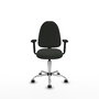 PIQUERAS Y CRESPO Silla de oficina Aýna con Brazos 2D y Base Cromada