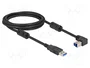 DeLOCK Cable USB 5 Gbps Tipo-A a Tipo-B 90° acodado hacia arriba 2 m