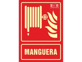 Syssa Señal de Manguera en PVC Fotoluminiscente 210x297 mm