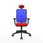 PIQUERAS Y CRESPO Silla de oficina Motilla con mecanismo Sincro, Rojo y Azul