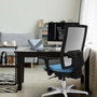 PIQUERAS Y CRESPO Silla de oficina Horna con mecanismo Sincro, Tela Lila y Malla Negra