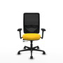 PIQUERAS Y CRESPO Silla de oficina Zulema con mecanismo Sincro/Traslack, Amarillo y Negro