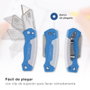 Hantums Cúter de seguridad tipo navaja plegable con 3 cuchillas