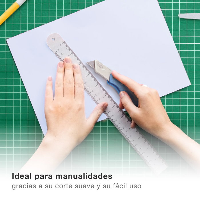 Hantums Cúter de seguridad tipo navaja plegable con 3 cuchillas