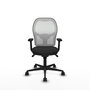 PIQUERAS Y CRESPO Silla de oficina Jorquera con mecanismo Sincro, Negro/Blanco