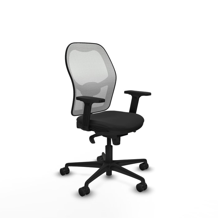 PIQUERAS Y CRESPO Silla de oficina Jorquera con mecanismo Sincro, Negro/Blanco PIQUERAS Y CRESPO Silla de oficina Jorquera con mecanismo Sincro, Negro/Blanco