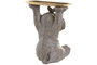 DKD Home Decor Figura de Elefante Gris y Dorado en Resina y Metal