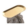 DKD Home Decor Figura de Elefante Gris y Dorado en Resina y Metal