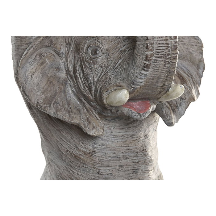 DKD Home Decor Figura de Elefante Gris y Dorado en Resina y Metal