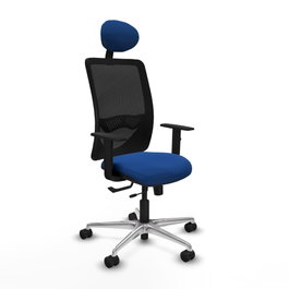 PIQUERAS Y CRESPO Silla de oficina Zulema Azul y Negro