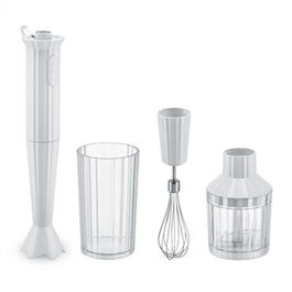 Alessi MDL10S W Batidora de Mano Plissé + Accesorios Blanca