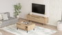 Hanah Home ON19-S Conjunto Muebles Salón Roble Soporte TV 160cm Mesa Centro 90cm