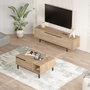 Hanah Home ON19-S Conjunto Muebles Salón Roble Soporte TV 160cm Mesa Centro 90cm