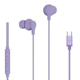 Celly UP1600TYPECVL Auriculares Alámbricos USB Tipo C Violeta