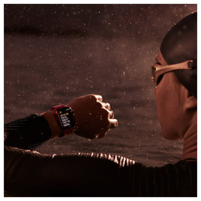 Apple Watch Series 9 Smartwatch 41mm Aluminio Rojo GPS + Cellular 4G LTE 64 GB Pantalla Always-On, Correa Deportiva Roja M/L, Reloj Inteligente