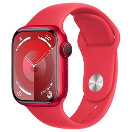 Apple Watch Series 9 Smartwatch 41mm Aluminio Rojo GPS + Cellular 4G LTE 64 GB Pantalla Always-On, Correa Deportiva Roja M/L, Reloj Inteligente