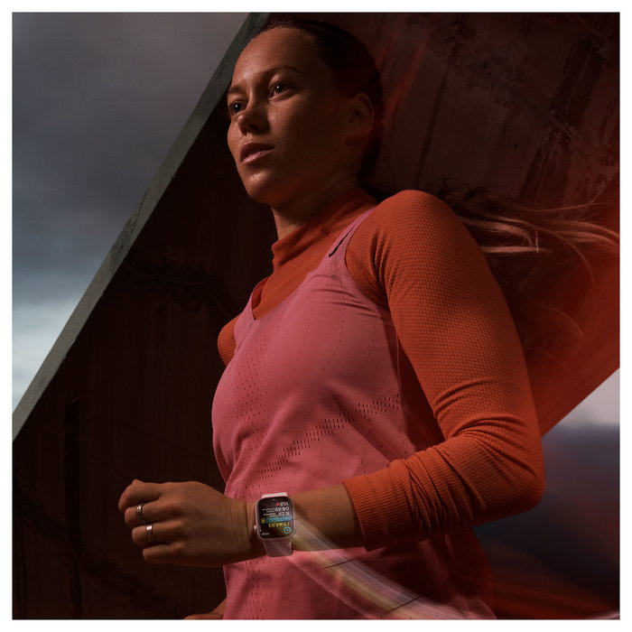 Apple Watch Series 9 Smartwatch 41mm Aluminio Rojo GPS + Cellular 4G LTE 64 GB Pantalla Always-On, Correa Deportiva Roja M/L, Reloj Inteligente