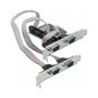 DELOCK 90410 Tarjeta PCIe a 4 Puertos Serie RS-232, Interfaz PCI Express x1, Perfil Bajo, Color Verde