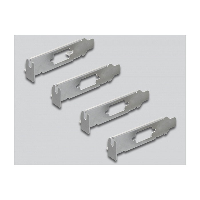 DELOCK 90410 Tarjeta PCIe a 4 Puertos Serie RS-232, Interfaz PCI Express x1, Perfil Bajo, Color Verde