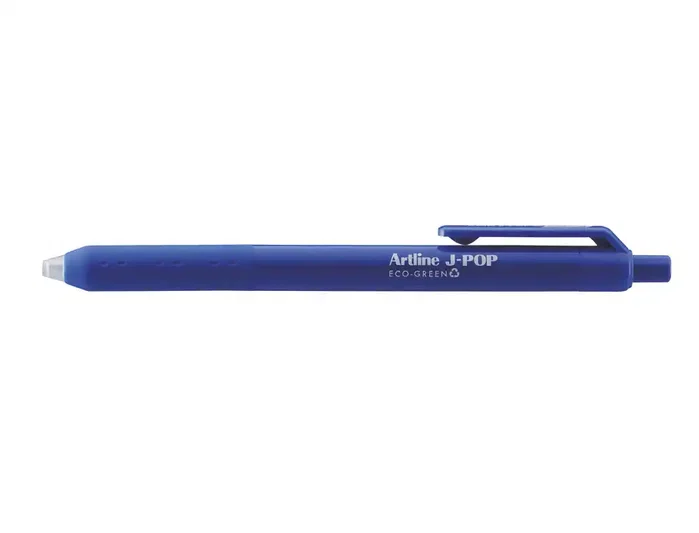 Artline Bolígrafo J-POP Eco Green Retráctil Tinta Gel 0,7 mm Azul, con Clip, 58% Material Reciclado
