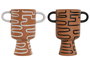 DKD Home Decor Jarrón de Terracota con Asas Surtido de 2 unidades