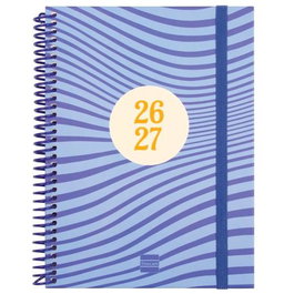 Finocam Agenda Diva para Estudiantes Espiral 2026-2027 Olas
