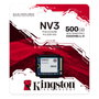Kingston NV3 M.2 2230 500 GB SSD NVMe PCIe 4.0, velocidad lectura 5000 MB/s, escritura 3000 MB/s, 3D NAND, para Notebook/Consola