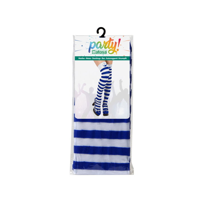 Atosa Merienda Medias A Rayas Estilo Marinero para Adulto - Azul