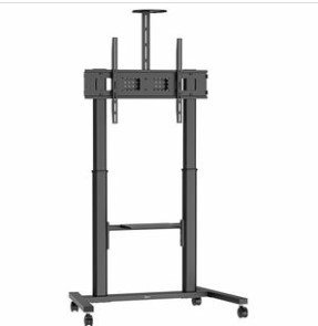 Vogel's T1041 Essential Double Pole Trolley Carro para Pantalla de 65-110" con 100 kg Capacidad, VESA 900x600, Estante y Accesorio para Cámara