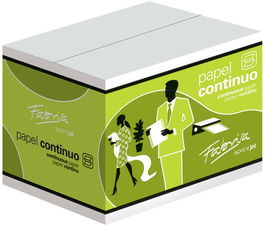Papel Continuo Blanco 12 X240 3 Hojas 2 Cejas Caja De 1000