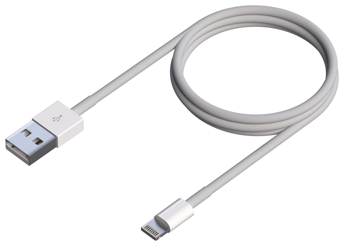 Aisens Cable Lightning a USB 2.0, 0,5m, Blanco