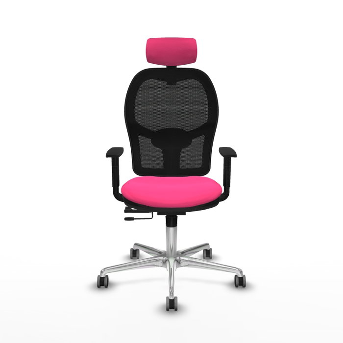 PIQUERAS Y CRESPO Silla de oficina Jorquera Rosa con mecanismo Sincro/Traslack