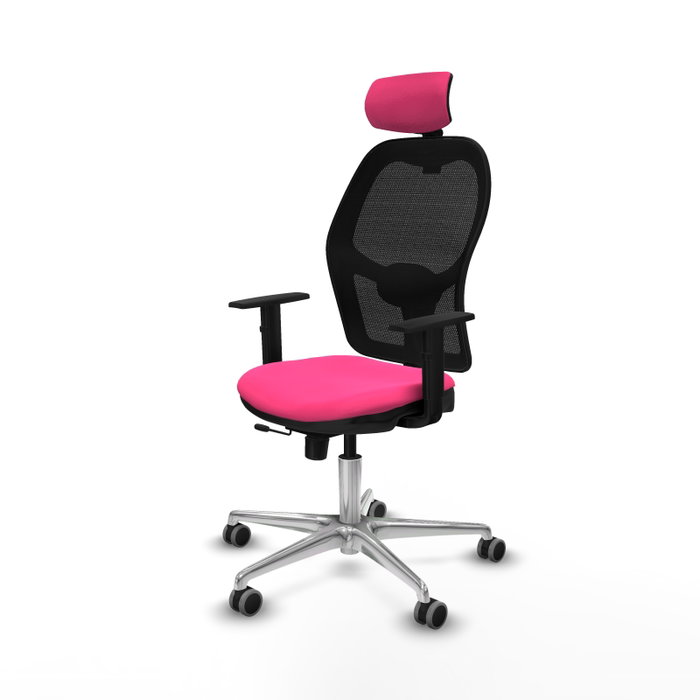 PIQUERAS Y CRESPO Silla de oficina Jorquera Rosa con mecanismo Sincro/Traslack