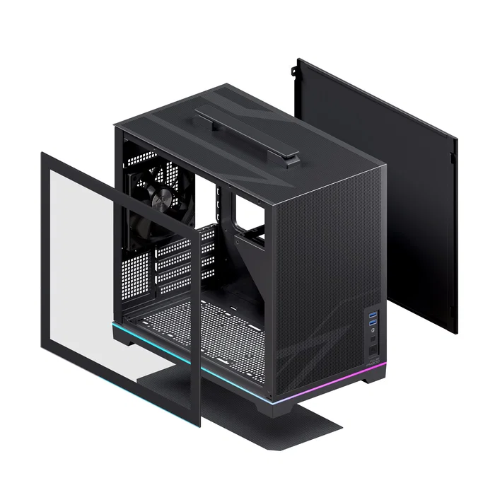 Einarex PM300 Core Caja de PC Semitorre Micro-ATX con Cristal Templado